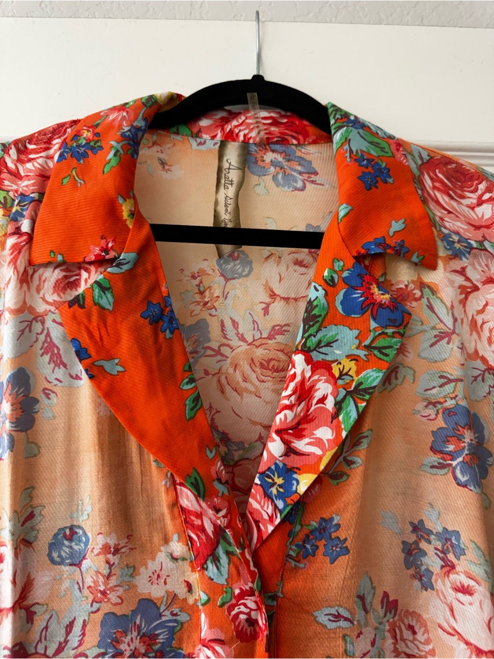 NWT Aratta Silent Journey Girls Are Young Shirt Floral Embroidered Sleeve XL - Picture 5 of 12